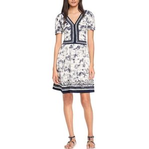 Tory Burch Silk Interlock V-Neck Dress